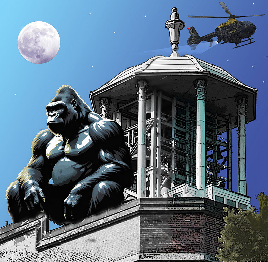 Gorillas Night Out In Bournville, Small Edition 6/150,Framed (RR31)