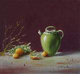 The Green Jug, Oil painting. Framed (MS46)