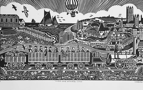 Crab and Winkle Line 1/50. Linocut Print (HR19)