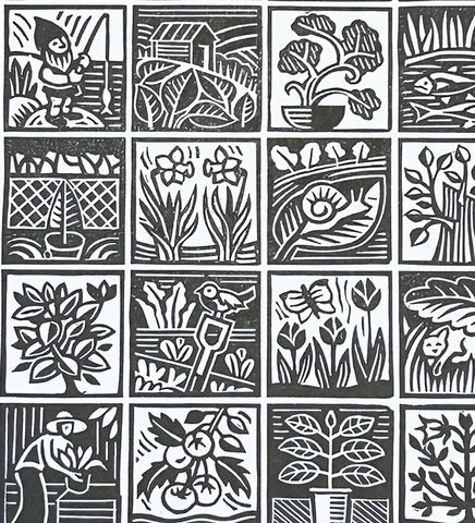 Gardener's World 2/25. Linocut Print (HR21)