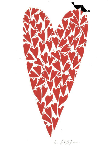 Heart of Hearts. Linocut Print, open ed (GL507)