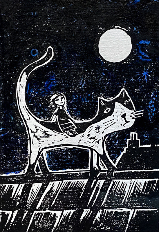 While Everyone Sleeps, Linocut Print 28/30 (EB23)