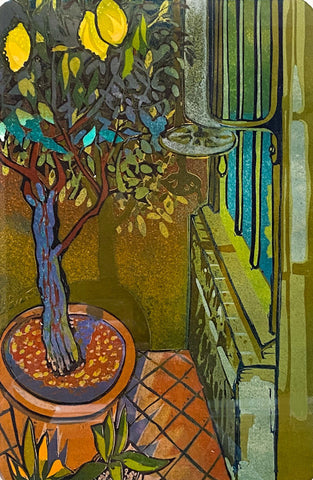 Winter Lemons, Framed. (MA55)