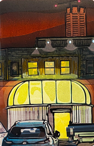 Octagon and Exit, Framed. (MA56)