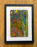 Winter Lemons, Framed. (MA55)