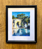 Little Blue Lake, Pastel, Framed. (BP41)