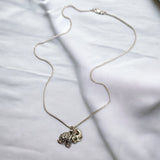 Silver Elephant Pendant with chain (PG31)