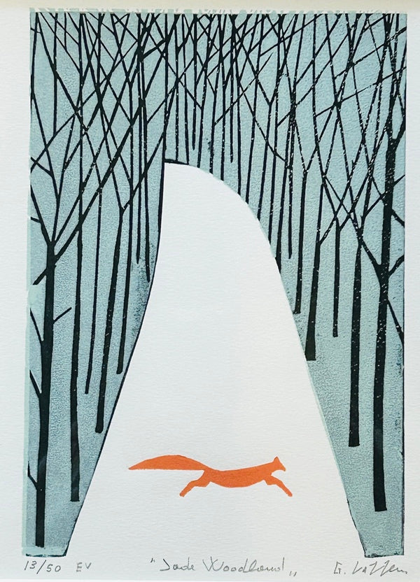 Jade Woodland 13/50. Limited edition Linoprint (GL21)