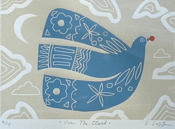 Over the Cloud 9/12. Limited edition Linoprint (GL26)