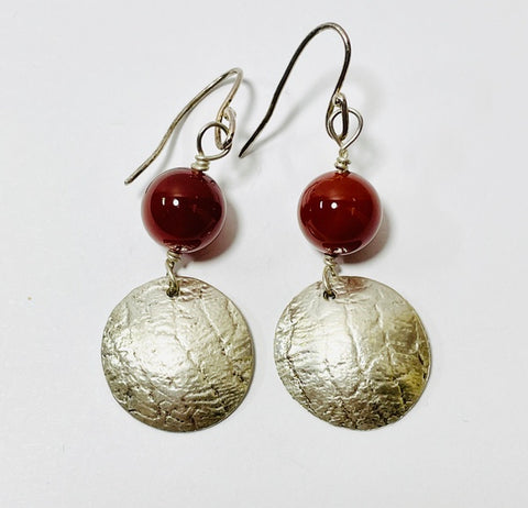 Red Agate Drop Earrings (FH14)