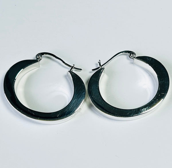 Silver Ellipse Loop earrings (PG74)