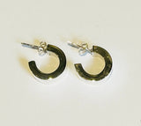 Silver Semi-circle Stud Earrings (PG76)