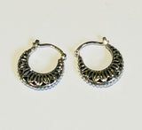 Silver Creole Loop earrings (PG77)