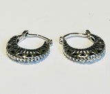 Silver Creole Loop earrings (PG77)