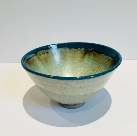 Small Ceramic Bowl, Green Rim 4 (MM18)
