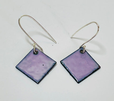 Square Enamel Earrings (Light Purple)JM51