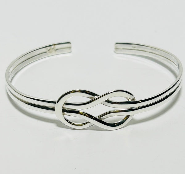 Sterling Silver Loop Cuff Bangle (PG93)