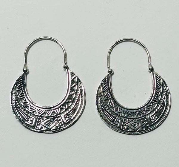 Silver Hook earrings, Horus (PG117)