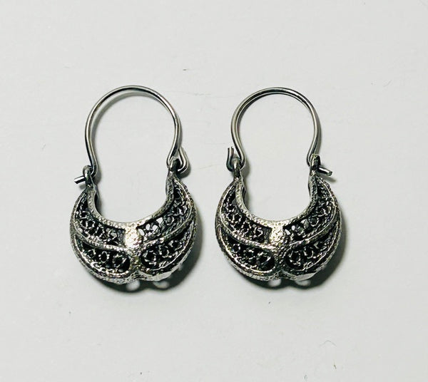 Silver Hook earrings, Afia (PG102)