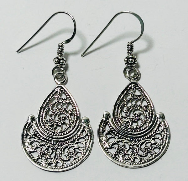 Silver Hook earrings, Amal (PG104)