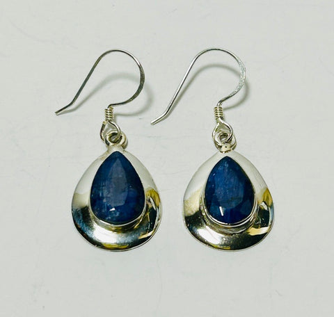 Lapis Lazuli Silver Hook earrings. ARA (PG116)