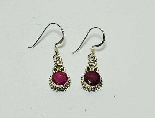 Petite Coral Silver Hook earrings. CORA (PG133)