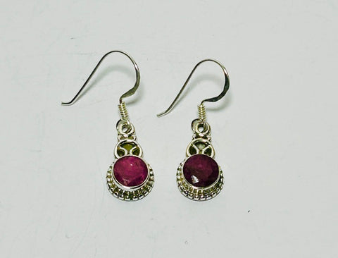 Petite Coral Silver Hook earrings. CORA (PG133)