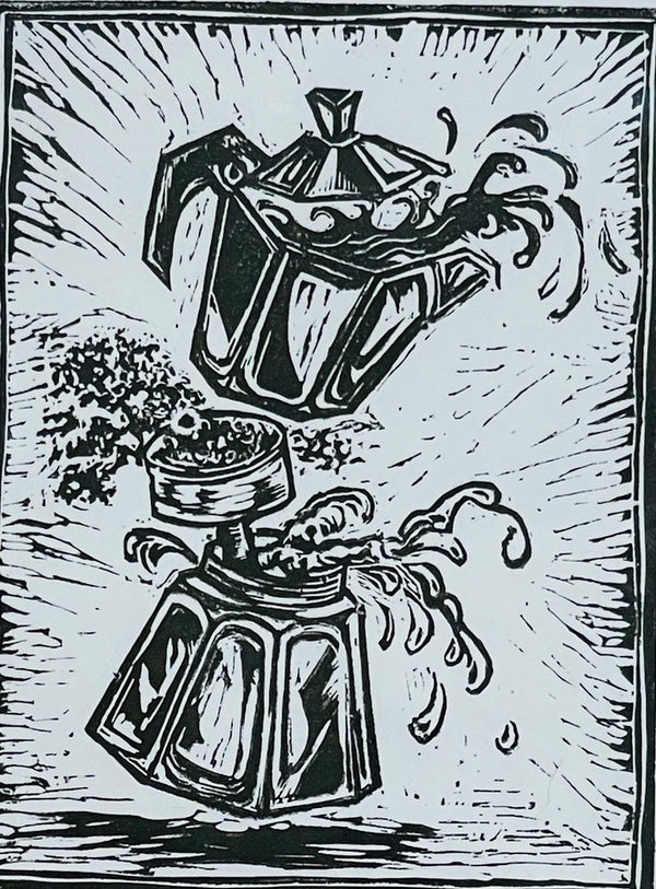 Aaargh! 4/16 Linocut Print (TB01)