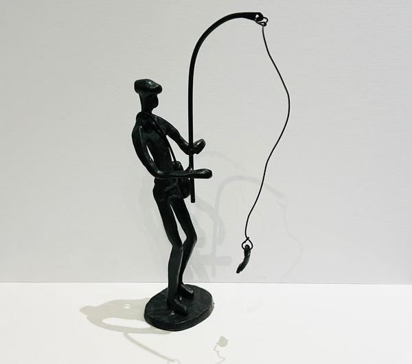 Man Fishing. Steel Welded Art (PGS14)