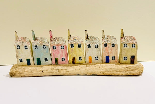 Seven Houses, 1 Row. Woodcarving (SH14)