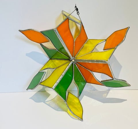 Autumn Leaves Spinner Glass craft (OG04)