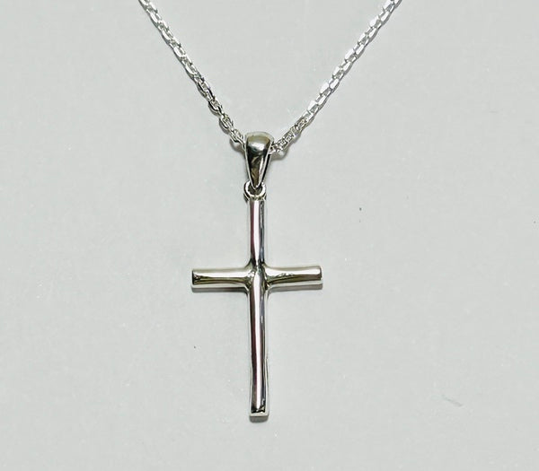 Silver Cross Pendant with Silver chain (PG502)