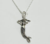 Silver Mermaid Pendant with Silver chain (PG503)