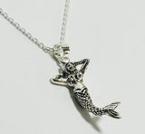 Silver Mermaid Pendant with Silver chain (PG503)