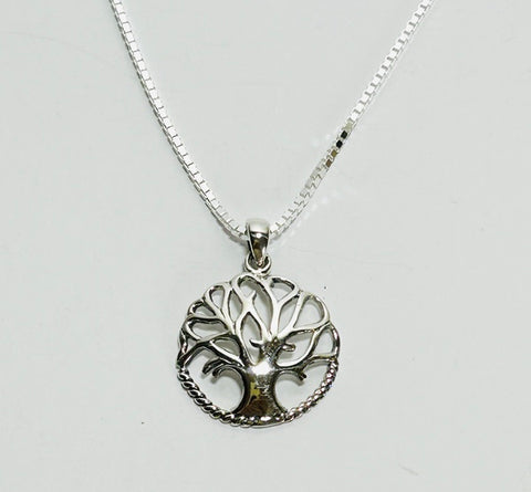 Silver Tree of Life Pendant 1 with Silver chain (PG504)