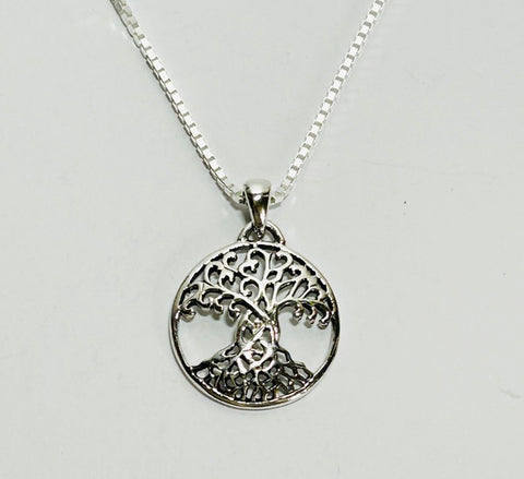 Silver Tree of Life Pendant 2 with Silver chain (PG505)