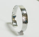 Sterling Silver Hammered Cuff Bangle (PG509)