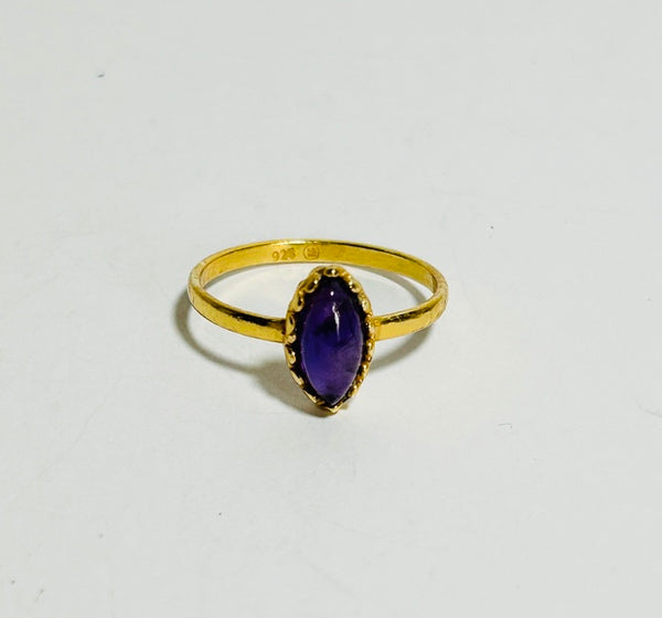 Amethyst Gold-plated Silver Ring (PG510)