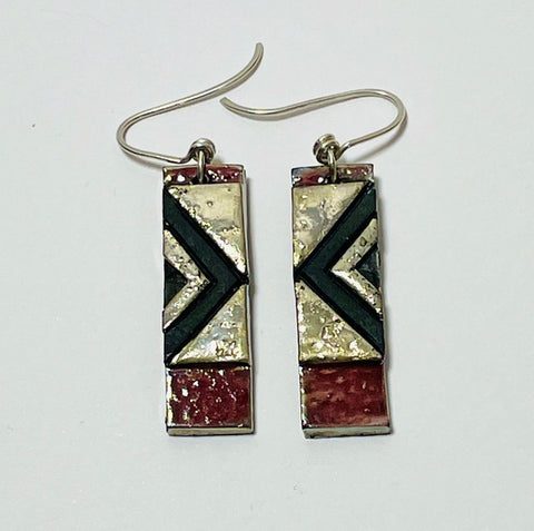 Terracotta Hook Earrings 1. Ceramic jewellery (AR03)