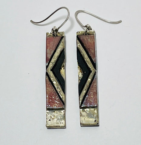 Terracotta Hook Earrings 4. Ceramic jewellery (AR06)
