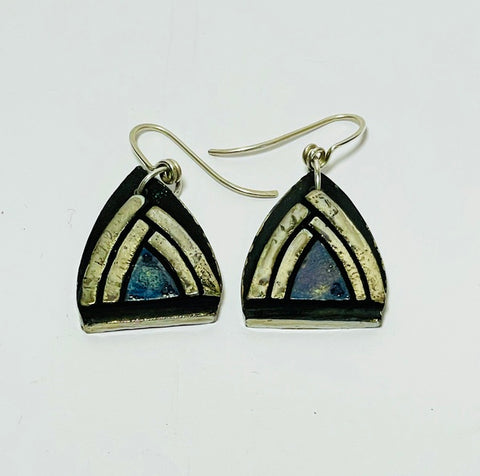 Blue Hook Earrings 4. Ceramic jewellery (AR20)