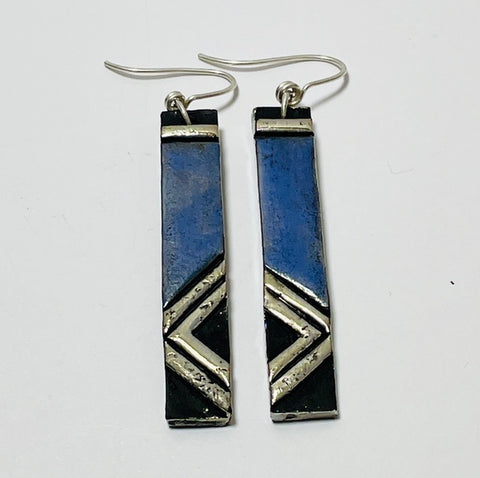 Blue Hook Earrings 1. Ceramic jewellery (AR17)