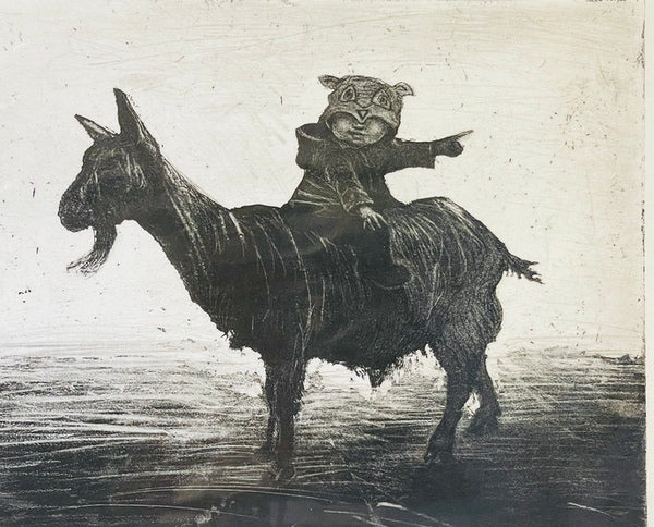 Goat Rider 3/75, Etching Print (CS05)