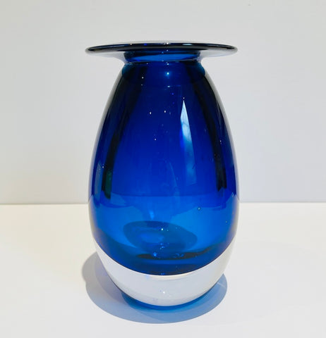Blown Glass Vase. Blue (PA17)
