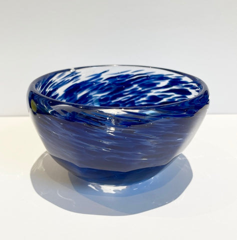 Blown Glass Bowl. Blue (PA18)