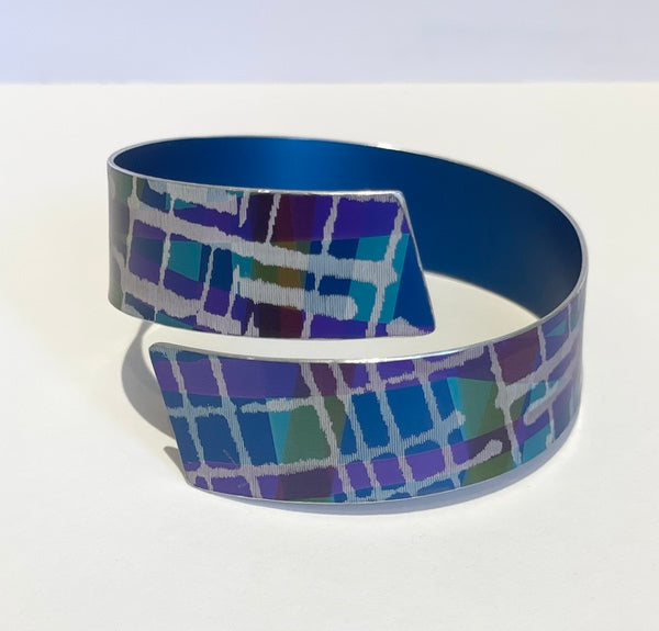 Strip Bangle, Multi-Blue (MN84)