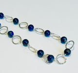 Lapis Lazuli & Sterling Silver Necklace (FH51)