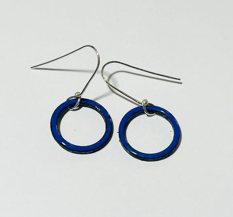 Open Circle Earrings (Indigo) JM80