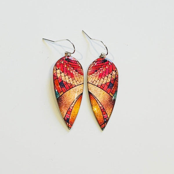 Abstract Mosaic Hook Earrings (VF121)