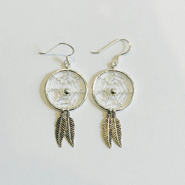 Dreamcatcher Silver Hook Earrings (PGE)